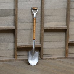 Antique short handle round nose shovel